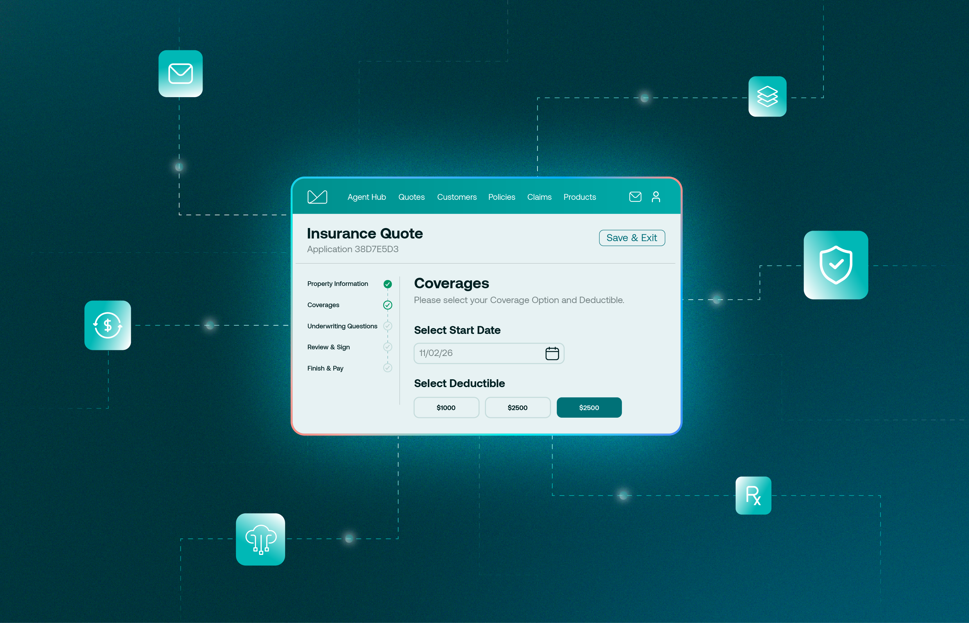 Deep Front-End P&C Insurance Screen